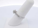 0.55 Cttw Diamond & 95% Platinum Flower Setting Ring 5 Grams Size 7 Fw1124wrxdu