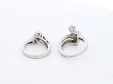 2.08 Cttw Diamond & 14k White Gold Wedding Set 10.7 Grams Size 5.5 Fw0125llxzdu