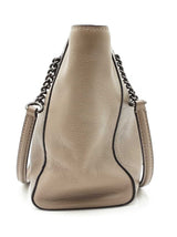 Coach Turnlock Chain Tote In Grey Pebbled Leather Fw0925rzdu