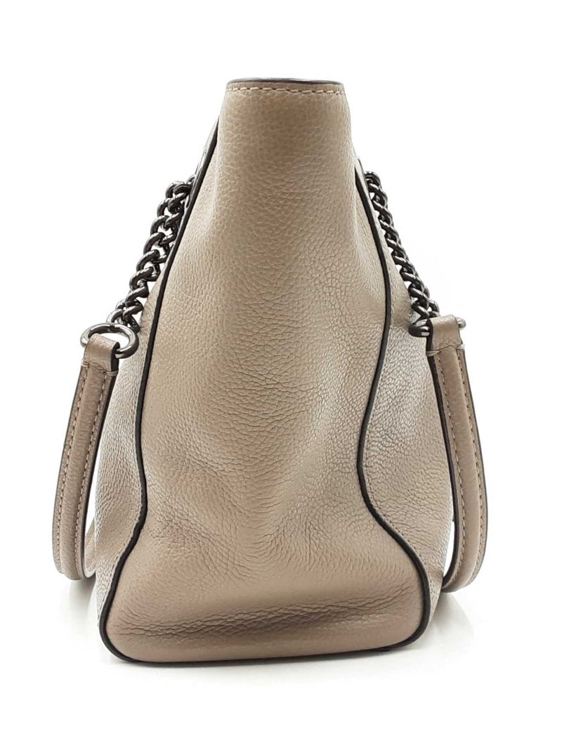 Coach Turnlock Chain Tote In Grey Pebbled Leather Fw0925rzdu