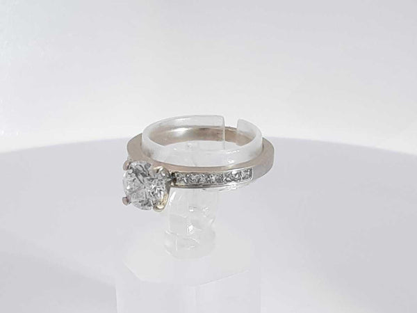 1.32 Cttw Diamond 14k White Gold Ring 2.9 Grams Size 7 Aa0325lrxzsa