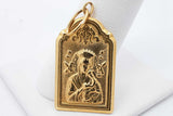 22k Yellow Gold Santo Nino & Virgin Mary Double Sided Pendant 6.5g Eb0826lxxzsa