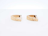 Cartier 18k Yellow Gold Retro Fluted Cuff Links 16.5 Grams Fw0925lrxzdu