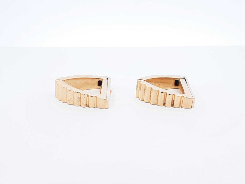 Cartier 18k Yellow Gold Retro Fluted Cuff Links 16.5 Grams Fw0925lrxzdu