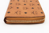 Mcm Cognac Visestos Zip Around Wallet Eb0826lxzsa