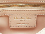 Christian Dior Small Soft Caro Bag In Pink Macrocannage Lambskin Fw0326srzdu