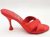 Christian Louboutin Nicol Is Back Red Satin Heels Size Eu 36.5 Do0525lxzde