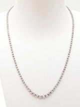 3.01 Cttw Diamond & 18k White Gold Tennis Necklace 9.3 Grams 16 Inch Fw0325pwrdu
