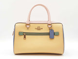 Coach Rowan Satchel In Pastel Colorblock Crossgrain Leather Fw1125exdu
