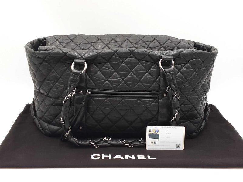 Chanel Lady Braid Tote Bag In Black Aged Calfskin Fw0425cxzdu