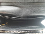 Prada Saffiano Leather Wallet Black Aa1125orzsa