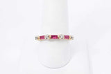 Diamond & Ruby Ring In 14k Yellow Gold 2.7 Grams Size 9 Eb0925ixdu