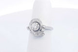 Approx. 0.44ctw Diamond Ring In 14k White Gold 4.1 Grams Size 5.5 Eb1224oorsa