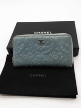 Chanel Camellia Studded Leather Zip Around Wallet Eb0926lxzde