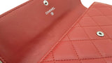 Chanel Continental Wallet In Red Diamond-quilted Leather Fw0425orzdu