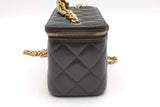 Chanel Dark Brown Quilted Lambskin Pillow Crush Vanity Case Eb1026olxzsa