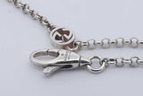 Gucci 925 Sterling Silver Gg Logo Pendant Necklace 5.3 Grams 17 Inch Eb0226rdu