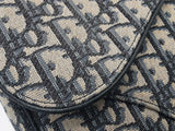 Christian Dior Saddle Tan Navy Oblique Logo Canvas Crossbody Bag Do0425loxzde