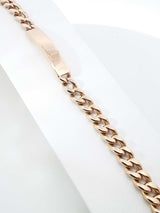 18k Yellow Gold Curb Link Id Bracelet 34.4 Grams 9.5 Inch Fw0826lczxdu