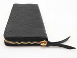 Louis Vuitton Black Empriente Monogram Embossed Leather Zippy Wallet Do0726wxzde
