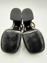 Versace Aevitas Black Velvet Platform Heels Size 41 Eb0125lrxsa