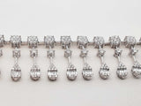 6.1 Cttw Diamond & 18k White Gold Collar Necklace 16.8 Gram 18 Inch Fw0826opxzdu