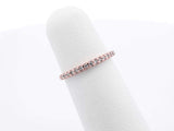 Diamond & 10k Rose Gold Half Eternity Ring 0.9 Grams Size 4.25 Fw0326lxzdu