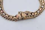 14k Tricolor Gold Id Bracelet 6.5 Grams 5.5 Inch Eb0826orxsa