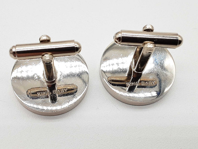 King Baby Dollar Sign White Black Cuff Links Do0825cxde