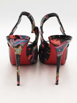 Christian Louboutin Hot Chick Sling Alta Starlight Heels Size 38.5 Eb1025lxzsa