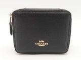 Coach Black Leather Travel Jewelry Case Sd1225ozsa