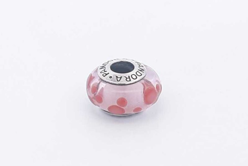 Pandora Pink Murano Glass Charm 925 Sterling Silver 3.6 Grams Eb0425isa