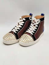 Christian Louboutin Lou Spikes Orlato Flat Mesh Tech Size 40 Sd0425oxzsa