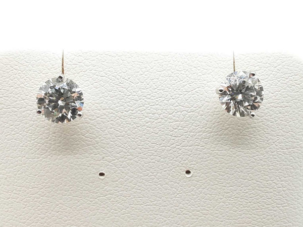 Approx 2.3 Ctw Lab Grown Diamonds 14k White Gold 1.0g Stud Earrings Do1224pxzde