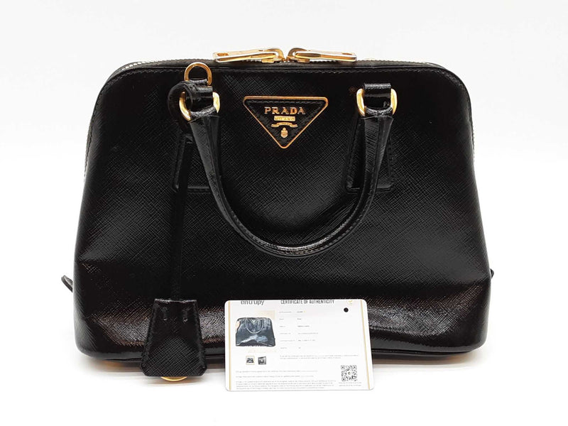 Prada Saffiano Vernice Promenade Hand Bag Sd1225pzxde – Max Pawn