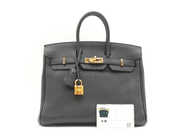 Hermès Birkin 25 Black Togo Leather Gold Hardware Handbag Fw0425oxzxzdu