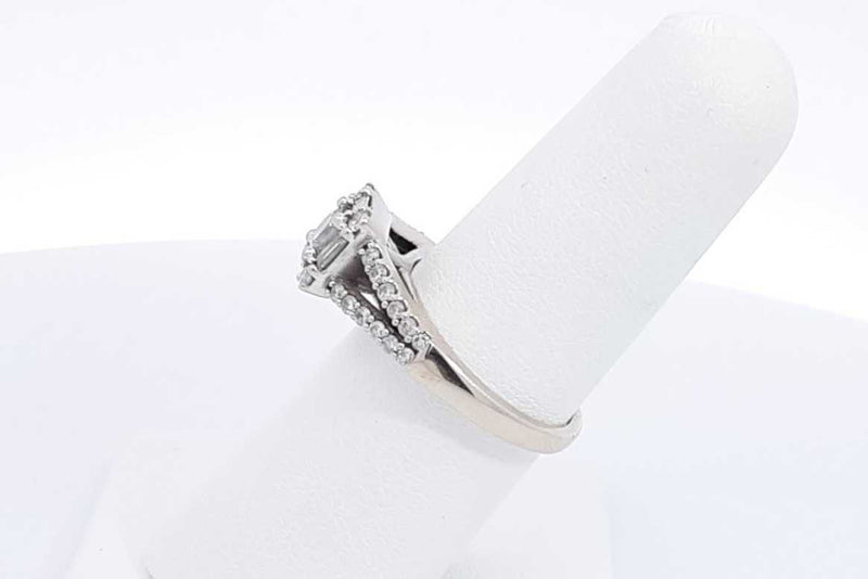 Approx. 1.24ctw Diamond Ring In 14k White Gold 4.9 Grams Size 6.5 Eb1124pxzdu