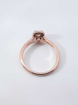 1.02 Cttw Diamond & 14k Rose Gold Halo Ring 3.4 Grams Size 8 Fw1125lwrxdu