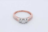 0.43cttw Diamond Ring In 14k Rose Gold 2.8 Grams Size 7 Eb0426opxdu