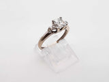 0.78 Cttw Diamond & 10k White Gold Ring With Cert 1.9 Gram Size 5 Fw1124pxzdu