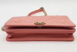 Chanel Pink Quilted Caviar Boy Wallet On Chain Eb1026lsxzde