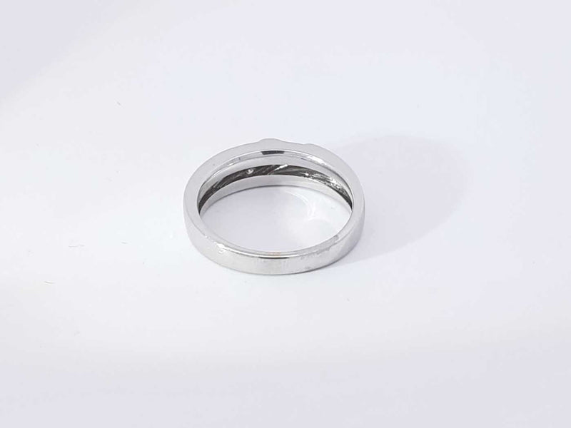 0.09 Cttw 10k White Gold 3.8 Grams Wedding Band Size 10 Aa0725lrzsa
