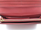 Prada Saffiano Leather Metal Continental Flap Wallet Red Aa0526olrsa