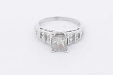 1.0ctw Princess Cut Diamond Ring In 14k White Gold 5 Grams Size 9 Eb0625lszxsa