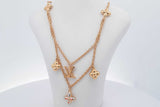 Louis Vuitton Lv Floragram Gold Tone Necklace 9.1 Grams 16 Inch Eb0726lxzsa