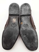 Prada Brown Leather Loafers Size 10 Eb0126lorde