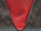 Louis Vuitton Monogram V Tote Mm In Monogram Canvas & Red Leather Fw0626loxzdu