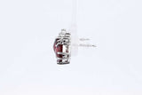 Garnet Stud Earrings In 10k White Gold 2.3 Grams Eb1124wrdu