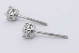 Tiffany & Co. Diamond Stud Screwback Earrings In Platinum 1.8 Grams Eb0426rxzsa