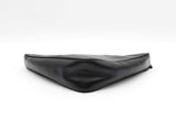 Prada Triangle Embossed Logo Black Leather Clutch Fw0225rzxdu